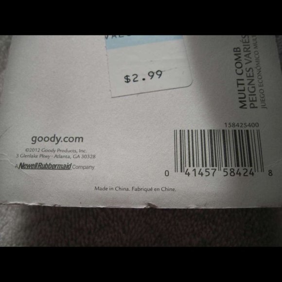 8 Pc Goody Value Pack Plastic Multi Hair Comb Set All Purpose Style Detangling - Picture 5 of 5